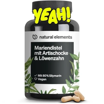 Abbildung von Mariendistel Artischocke Löwenzahn Komplex 120 Kapseln Hochdosiert mit 80% Silymarin Ohne Magnesiumstearat, vegan und produziert in Deutschland