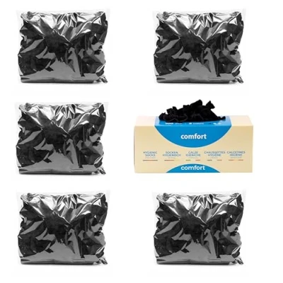Abbildung von Pedsox, 500 Stück Einweg Hygienesocken zum Testen von Schuhen, Comfort Line, Unisex, Einheitsgröße, Schwarz