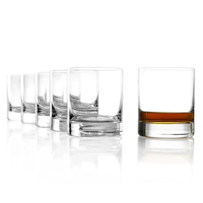 Abbildung von Stölzle Lausitz New York Bar Whiskygläser 6er Set I 420ml Whisky Tumbler in zeitlosem Design Spülmaschinengeeignete &amp; stabile Whiskybecher Kristallbecher aus bleifreiem Kristallglas