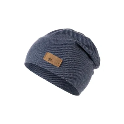 Abbildung von Sterntaler Beanie Rippen Slouch gestrickt mit stylischem Umschlag Leichte Mütze für Babys Jungen feinem Rippenmuster marine, 45