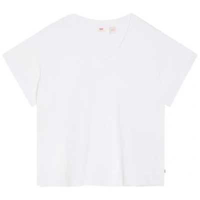 Abbildung von Levi&#039;s Plus BOXY V NECK TEE Tshirt basic white, Damen, Größe: 54/56, White