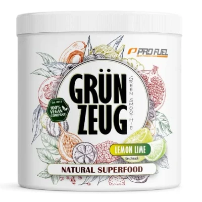 Abbildung von Superfood Drink Pulver ZITRONE LIMETTE 300g natürliche Vitamine, Mineralstoffe &amp; Antioxidantien das Beste aus über 40 Sorten Obst, Gemüse, Algen und Gräsern GRÜNZEUG Smoothie 100% vegan