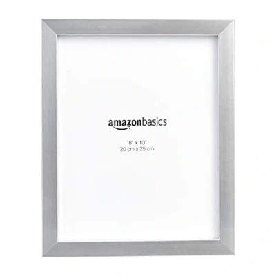 Abbildung von Amazon Basics Fotorahmen Rechteckig, 2 Stück, 20 x 25 cm, Nickelfarben