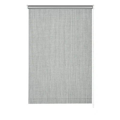 Abbildung von GARDINIA Seitenzug Rollo für Fenster, Mit Thermo Rückseite, Hitzeschutz, Montage ohne Bohren, Energie sparen, Blickdicht, Lichtundurchlässig, Verdunkelung, Grau, 142 x 180 cm