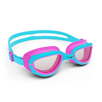 Abbildung von AqtivAqua Schwimmbrille Kinder JR Kinderschwimmbrille Schwimmbrillen für 3 4 6 8 10 Jahre (Blau/Violett)