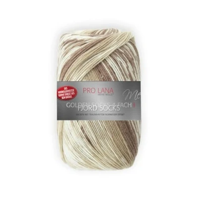Abbildung von Unbekannt Pro Lana Fjord Socks 4 fädig Color 181 beige braun, Sockenwolle Norwegermuster musterbildend, 278477