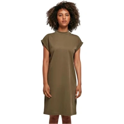 Abbildung von Build Your Brand Damen BY101 Ladies Turtle Extended Shoulder Dress Kleid, Olive, L