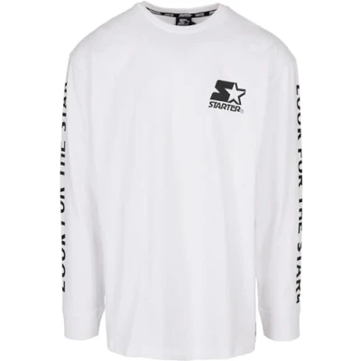 Abbildung von Starter Longsleeve Langarmshirt, Herren, Größe: Medium, White