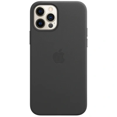 Abbildung von Apple Leather MagSafe Case iPhone 12 / Pro schwarz MHKG3ZM/A