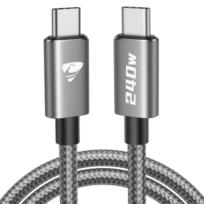 Abbildung von USB C Kabel 240W auf 2M PD Schnellladekabel Nylon Geflochten Ladekabel für iPhone 16 15 Pro Max Samsung Galaxy S24 S23 Ultra, MacBook Pro/Air,iPad, Pixel,Switch