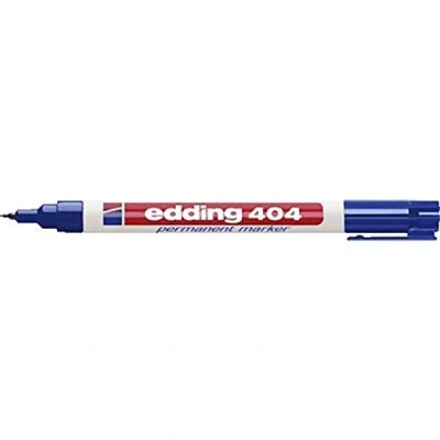Abbildung von edding 404 Permanentmarker blau 10 Stifte feine Rundspitze 0,75 mm wasserfest, schnell trocknend wischfest für Karton, Kunststoff, Holz, Metall, Glas