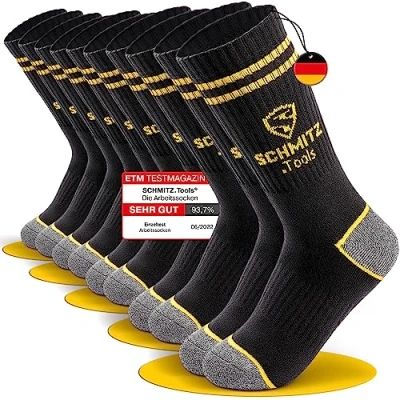 Abbildung von SCHMITZ.Tools Arbeitssocken Herren 43 46 in Premium Qualität Work Socken Arbeits Damen Worker Arbeit Baumwolle Atmungsaktiv 5 Paar
