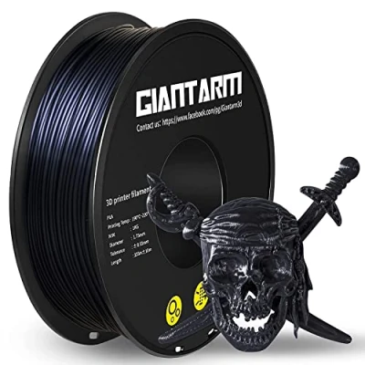 Abbildung von GIANTARM Silk PLA Filament 1.75mm, 3D Drucker 1kg Spule, Schwarz