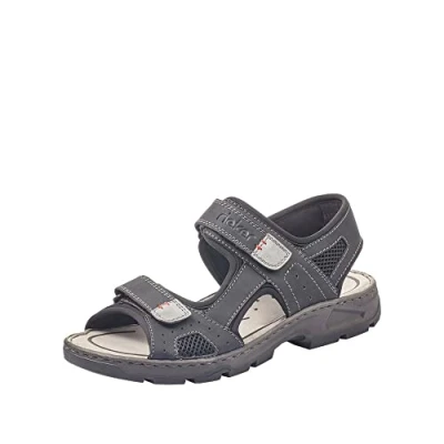 Abbildung von Rieker Trekkingsandale, Herren, Größe: 43, Schwarz/grigio Schuhe