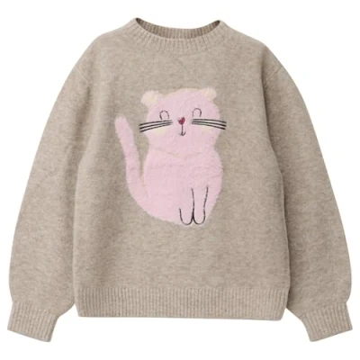 Abbildung von s.Oliver Junior Strickpullover, mit Katzen Motiv