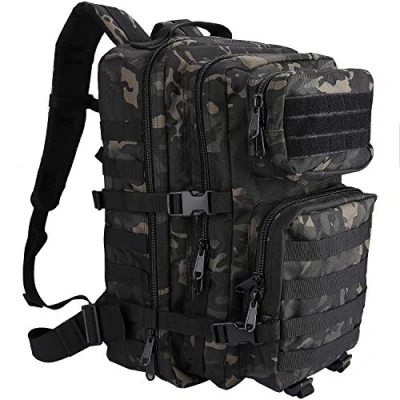 Abbildung von ProCase 40L Militär Taktische Rucksack, Große Kapazität 3 Tage Armee Assault Pack Bag Go Rucksack für Wandern Jagd, Trekking und Camping andere Outdoor Aktivitäten Camoblack
