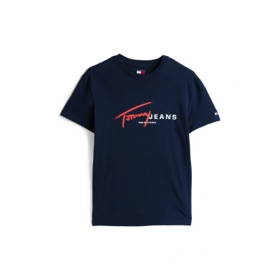 Abbildung von Tommy Jeans TEE Tshirt print, Herren, Größe: 52, Dark night navy