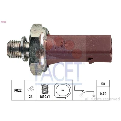 Abbildung von FACET 7.0132 Öldruckschalter M10x1 1 Made in Italy OE Equivalent VOLKSWAGEN: Touareg I, Golf 4, Lupo / 3L, AUDI: A4 B8 Avant, B6 Saloon