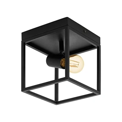 Abbildung von Eglo 98331 Deckenleuchte SILENTINA schwarz L:18cm B:18cm H:20,5cm