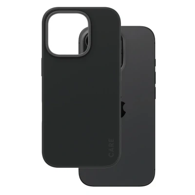 Abbildung von Apple iPhone 16 Pro Hülle MagSafe Silikon PanzerGlass Hard Case/Backcover Handyhülle Schwarz Shockproof/Stoßfest