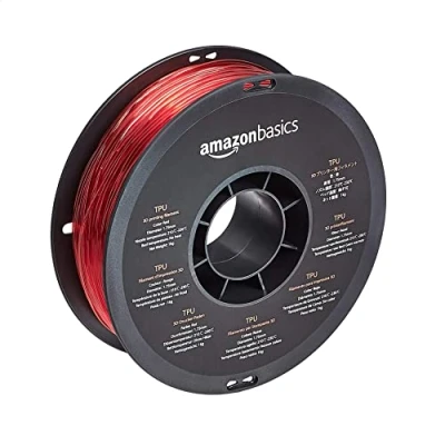 Abbildung von Amazon Basics 3D Drucker Filament aus TPU Kunststoff, 1.75 mm, 1 kg Spule, Rot