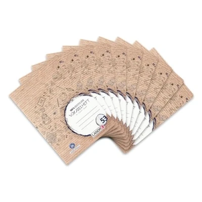 Abbildung von Landré Vokabel Heft Recycling A5, liniert, 2 Spalten, 32 Blatt, 80 g/m², 10 Stück