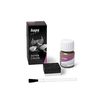 Abbildung von Kaps Super Color Lederfarbe für Naturleder, Synthetik und Textil, Lederfärber, 25 ml, Otter 141