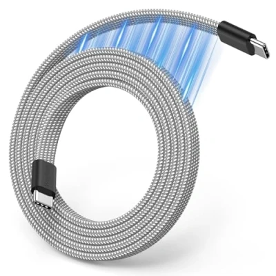 Abbildung von Magtame Magnetisches USB C Kabel Flachgewickeltes auf 60W(3A), 1M einziehbares Typ Schnellladekabel, Flexibles Kompatibel für Phone 15 Pro Max, Samsung, Pad, Schwarz