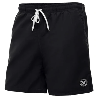 Abbildung von Ladeheid Badehose Herren, Bequeme Lange Badeshorts mit Breitem Gummibund, Kordelzug und Taschen, Schwimmhose Boardshorts LA40 129 (Schwarz, 4XL)