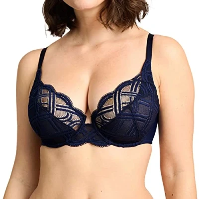 Abbildung von Sans Complexe Damen Elise 70aah61 Klassischer Bügel BH, Bleu Marine, 95F EU