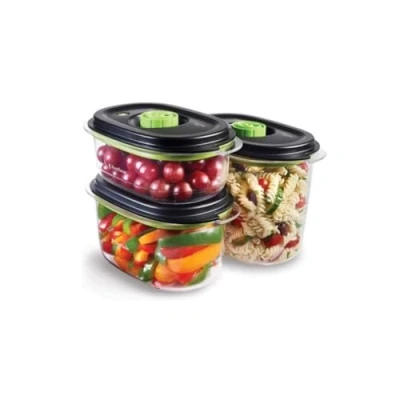 Abbildung von FoodSaver Preserve &amp; Marinate Vakuumbehälter für Vakuumiergeräte 700 ml 1,2 L 1,8 luftdichte BPA freie Lebensmittelbehälter Auslaufsicher Spülmaschinengeeignet 3 Stück