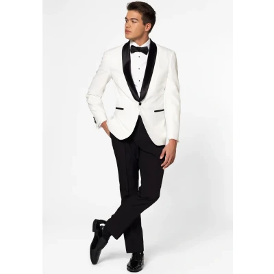 Abbildung von Opposuits Pearly Tuxedo WITH BOW TIE Anzug, Herren, Größe: 62, White
