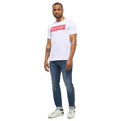 Abbildung von Mustang Tshirt print, Herren, Größe: Small, Weiã