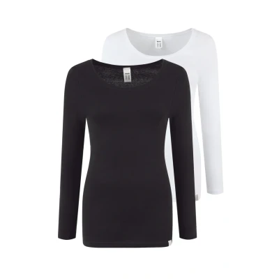 Abbildung von Bench Langarmshirt, Damen, Größe: 44/46, Black/white
