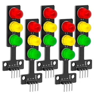 Abbildung von AZDelivery 5 x LED Ampel Modul Creative DIY Mini 3,3 5V 8mm kompatibel mit Arduino inklusive E Book!