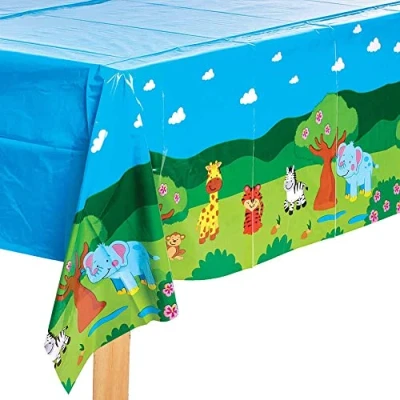 Abbildung von Baker Ross FX104 Abwischbare Dschungel Tier Tischdecke 1 Stück, Partytischdecke für den Kindergeburtstag