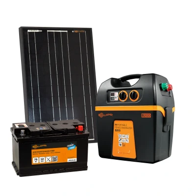 Abbildung von Gallagher Weidezaun Solarset S230 mit Solarmodul und Akku