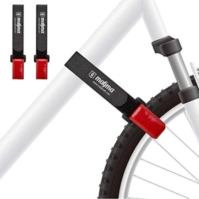 Abbildung von MAGMA 2 Bänder mit Klettverschluss 80 cm Fahrrad Radstabilisator Fahrradträger Verstellbare Polyamid gurte kratzfestem Gel Wandern, Yoga, Matten, Camping, Radfahren