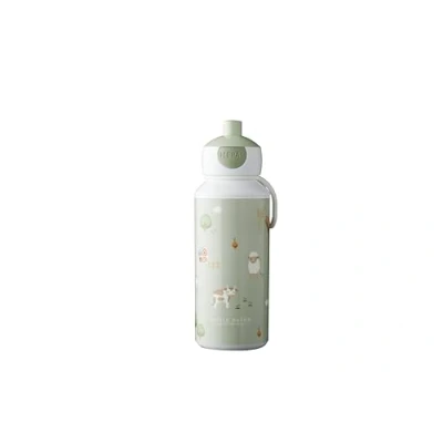 Abbildung von Mepal Trinkflasche Pop up Campus Wasserflasche Little Dutch Auslaufsichere Flasche für die Schule Wiederverwendbar BPA frei &amp; Spülmaschinenfest 400 ml Farm