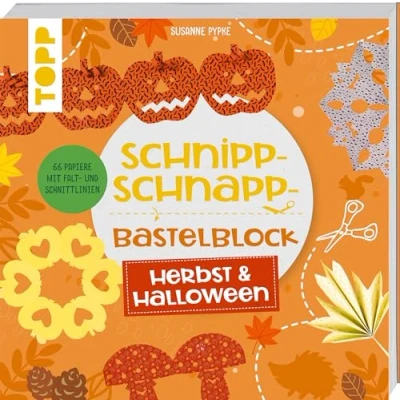 Abbildung von Schnipp Schnapp Block Herbst &amp; Halloween: Einfache und schnelle Faltschnitt Ideen für Kinder. mit 66 Motivpapieren Falt Schnittlinien