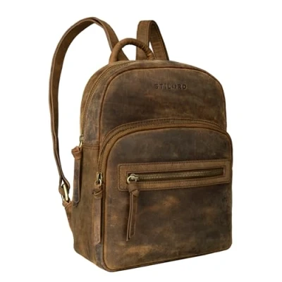 Abbildung von STILORD Damen Rucksack aus Leder braun Vintage Frauen Kleine Tasche Echtleder Handtasche &#039;Alba&#039;