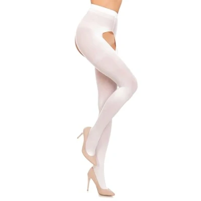 Abbildung von GLAMORY Damen 60 Ouvert Strumpfhose, Undurchsichtige, Weiß, 4XL (60 62)