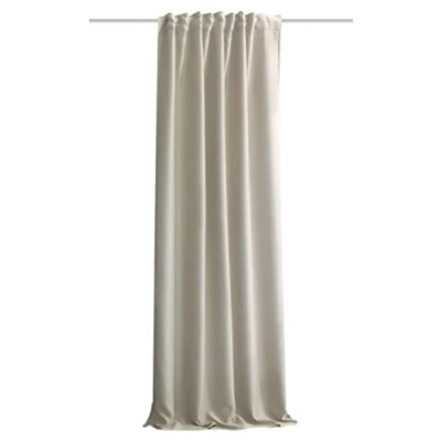 Abbildung von HOMEbasics Akustikvorhang Uni ACUSTICO Lärm , Hitze Kälte und Zugluft Schutz + abdunkelnd Natur 160 x 135 cm