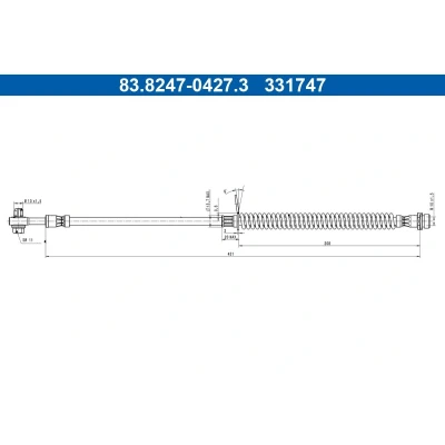 Abbildung von ATE 83.8247 0427.3 Bremsschläuche 431mm M10x1,5mm
