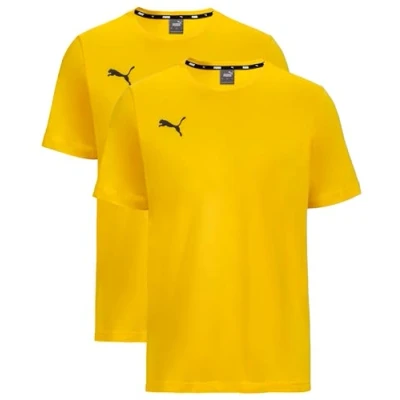 Abbildung von PUMA T Shirt Kinder 2er Pack Doppelpack Yellow Gr. 116