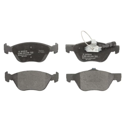 Abbildung von BOSCH 0 986 424 578 Bremsbelagsatz Low Metallic mit integriertem Verschleißsensor Kolbenclip, Anti Quietsch Blech FIAT: Punto II Hatchback