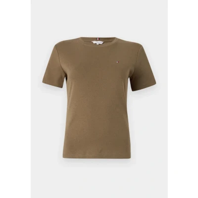 Abbildung von Tommy Hilfiger SLIM CODY Tshirt print, Damen, Größe: XXS, Hunter brown