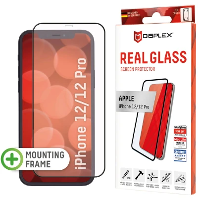 Abbildung von Apple iPhone 12 Pro Panzerglas Displex Real Glass FC Bildschirmschutzfolie Full Cover für das (Pro)