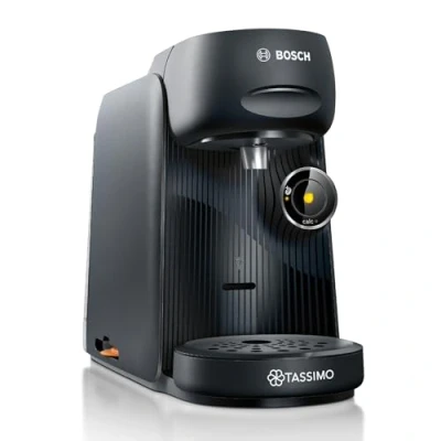 Abbildung von Bosch Tassimo finesse friendly Kapselmaschine TAS162E, 70 Getränke, intensiverer Kaffee auf Kopfdruck, Abschaltautomatik, nachhaltig, perfekt dosiert, 1400 W, schwarz/schwarz