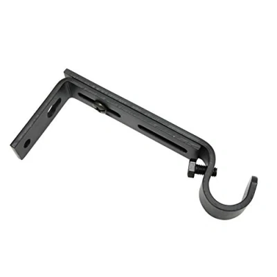 Abbildung von Gardinia Träger ausziehbar für Ø 16 mm schwarz matt 10 14 cm, Einzelprogramm Memhis, 2
